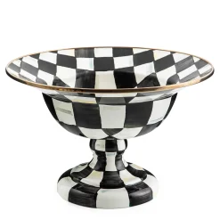 MacKenzie-Childs Courtly Check Large Compote| Serveware