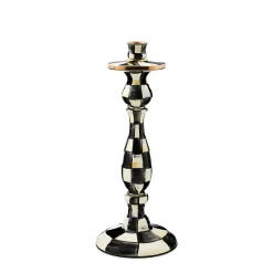 MacKenzie-Childs Courtly Check Large Enamel Candlestick| Candles & Fragrances|Table Accessories