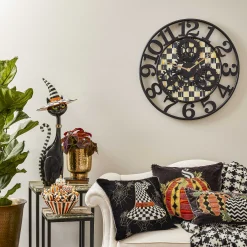 MacKenzie-Childs Courtly Check Large Farmhouse Wall Clock| Room Accents