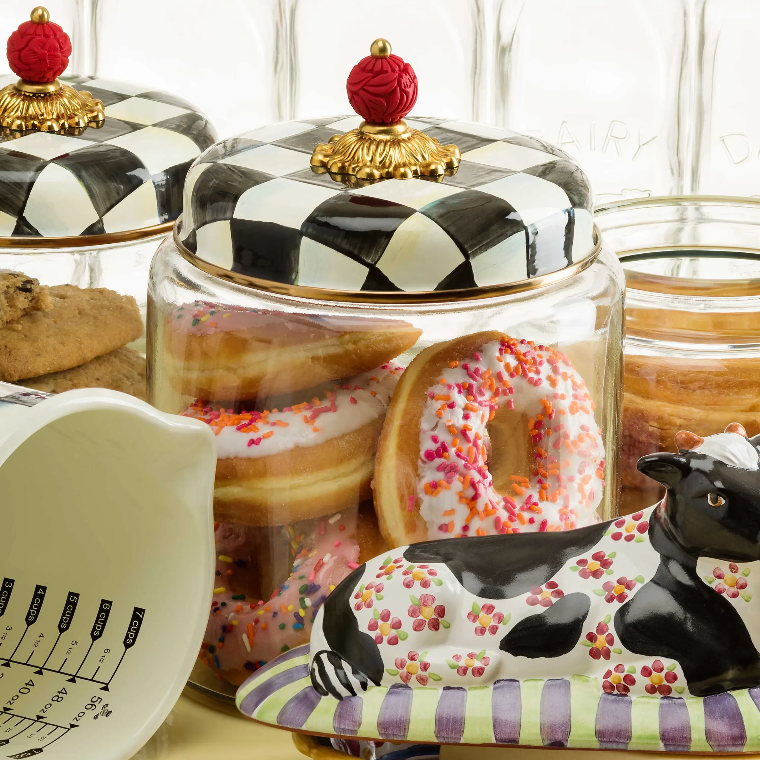 MacKenzie-Childs Courtly Check Large Kitchen Canister| Room Accents