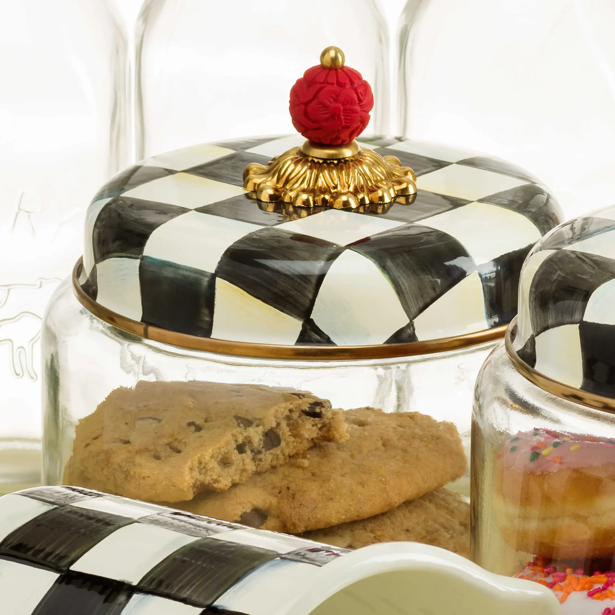MacKenzie-Childs Courtly Check Large Kitchen Canister| Room Accents