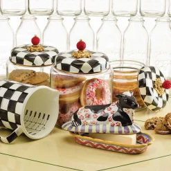 MacKenzie-Childs Courtly Check Large Kitchen Canister| Room Accents