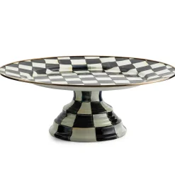 MacKenzie-Childs Courtly Check Large Pedestal Platter| Serveware