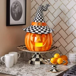 MacKenzie-Childs Courtly Check Large Pedestal Platter| Serveware