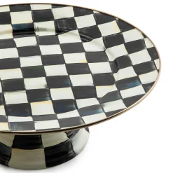 MacKenzie-Childs Courtly Check Large Pedestal Platter| Serveware