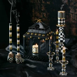 MacKenzie-Childs Courtly Check Large Pillar Candlestick| Candles & Fragrances|Table Accessories