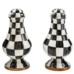 MacKenzie-Childs Courtly Check Large Salt  Pepper Shakers| Table Accessories|Serveware