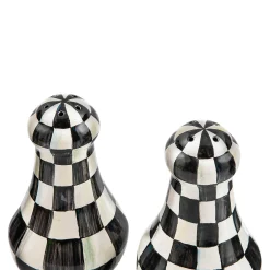 MacKenzie-Childs Courtly Check Large Salt  Pepper Shakers| Table Accessories|Serveware