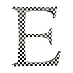 MacKenzie-Childs Courtly Check Letter - E| Room Accents