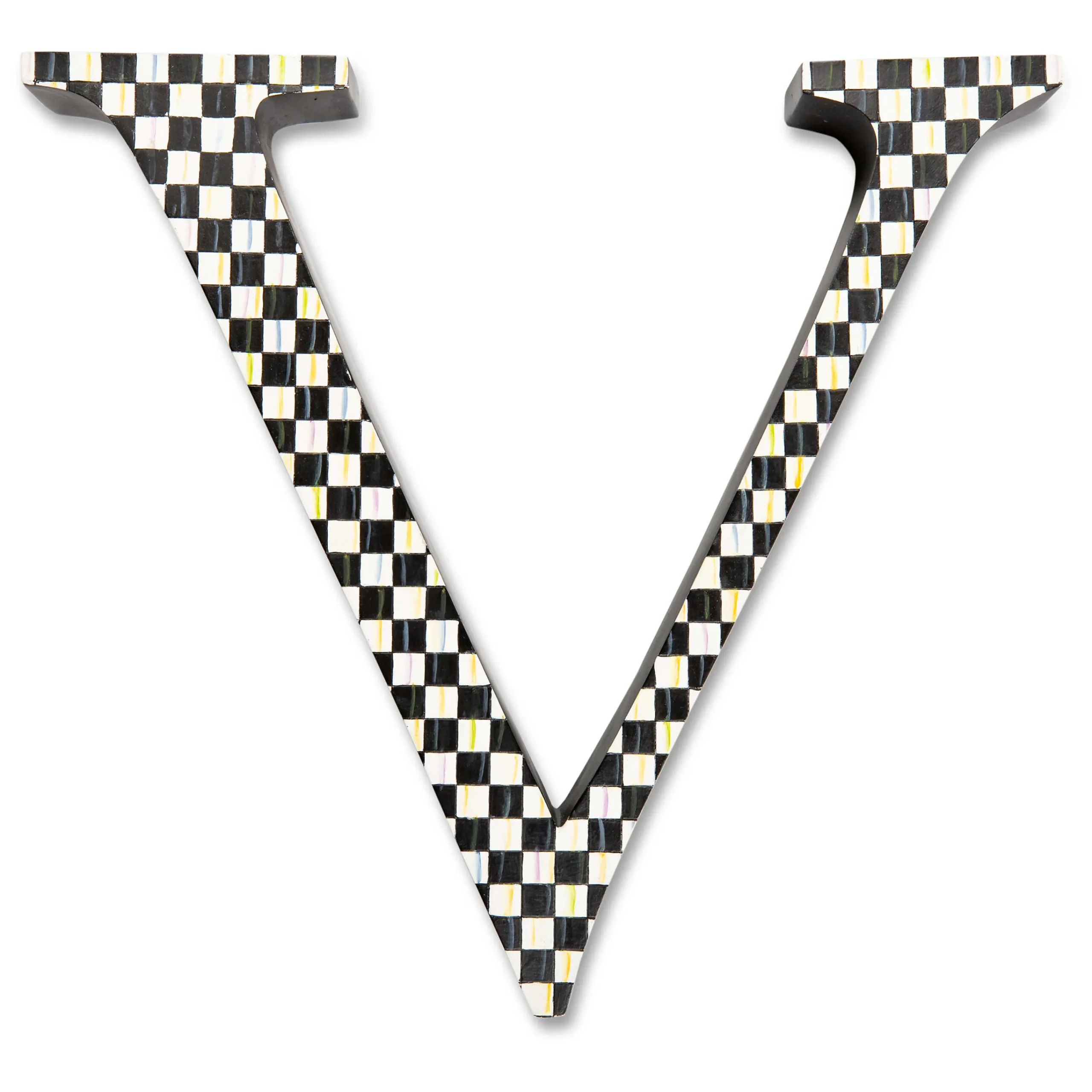 MacKenzie-Childs Courtly Check Letter - V| Room Accents