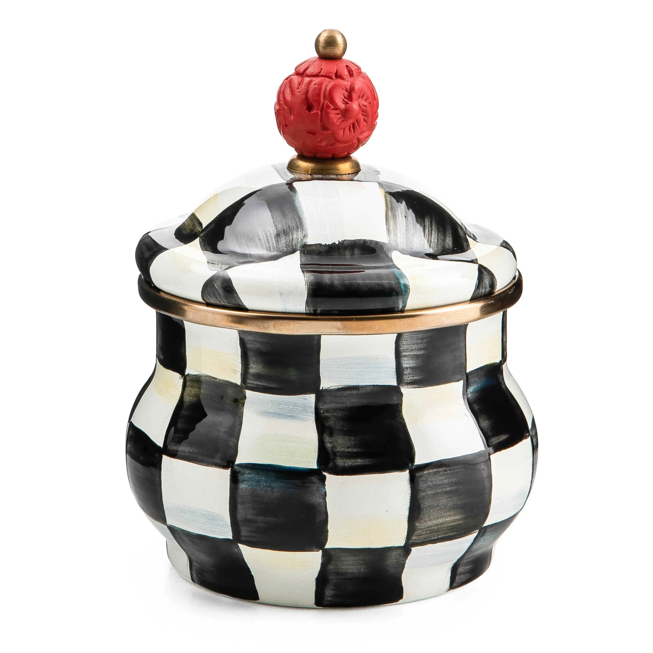 MacKenzie-Childs Courtly Check Lidded Sugar Bowl| The Coffee Shop|Serveware