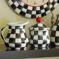 MacKenzie-Childs Courtly Check Lidded Sugar Bowl| The Coffee Shop|Serveware