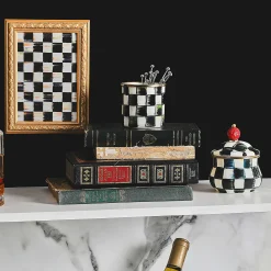 MacKenzie-Childs Courtly Check Lidded Sugar Bowl| The Coffee Shop|Serveware