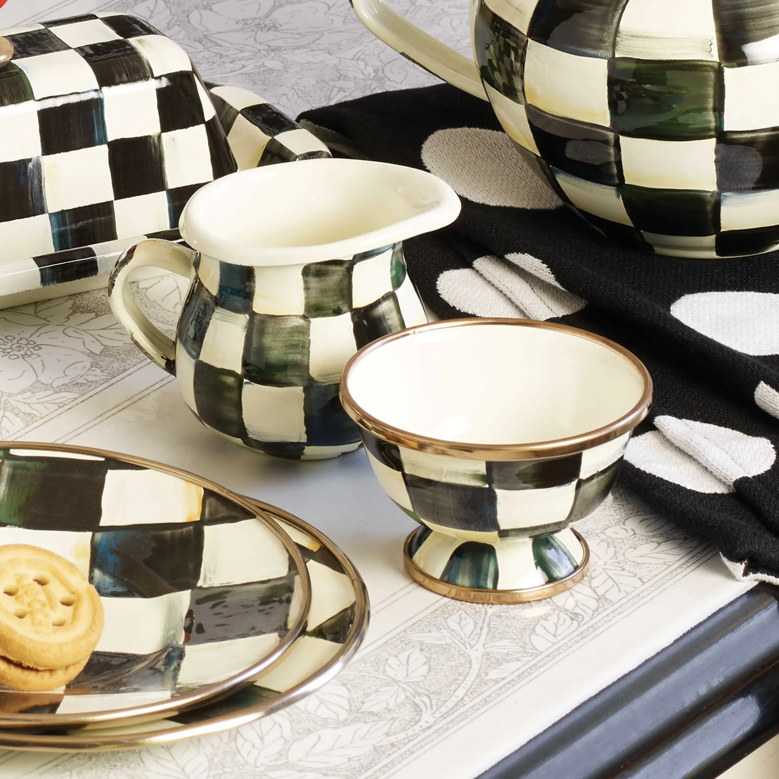 MacKenzie-Childs Courtly Check Little Creamer| The Coffee Shop|Serveware