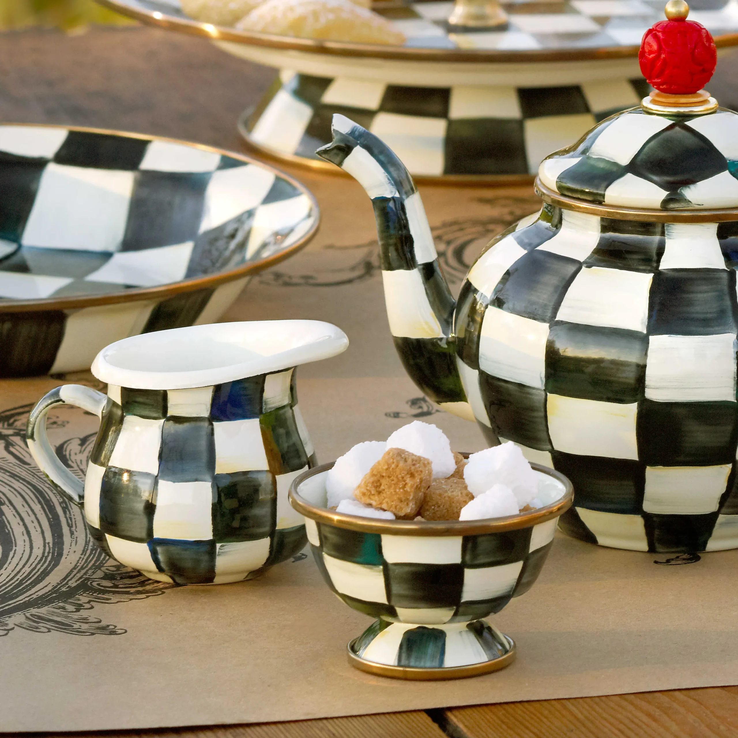 MacKenzie-Childs Courtly Check Little Sugar Bowl| The Coffee Shop|Serveware
