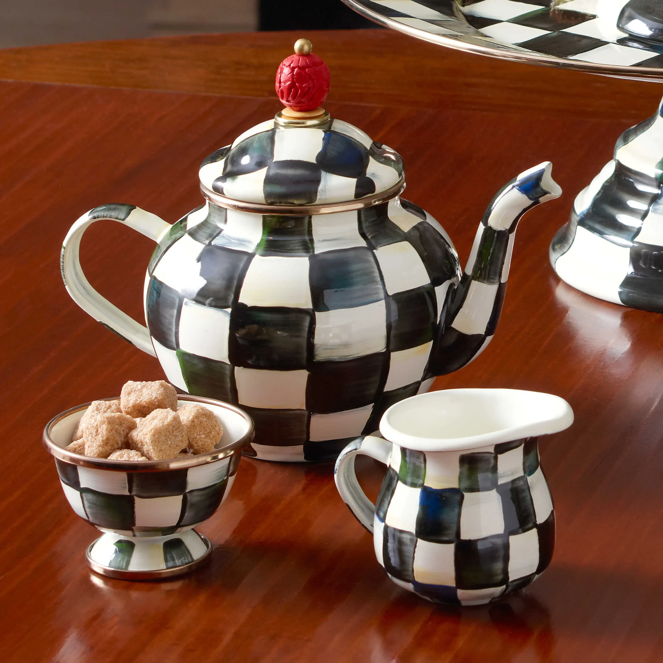 MacKenzie-Childs Courtly Check Little Sugar Bowl| The Coffee Shop|Serveware