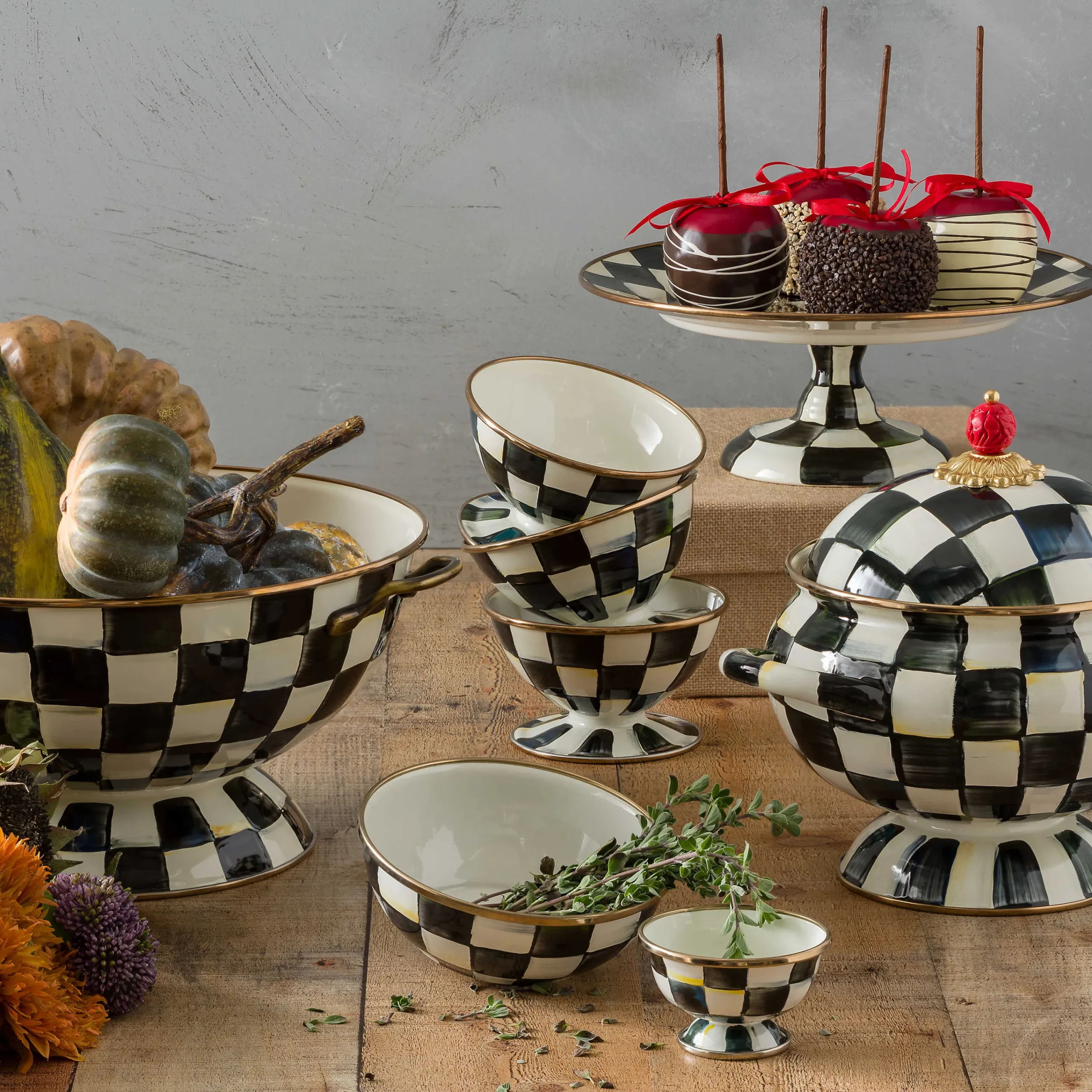 MacKenzie-Childs Courtly Check Little Sugar Bowl| The Coffee Shop|Serveware