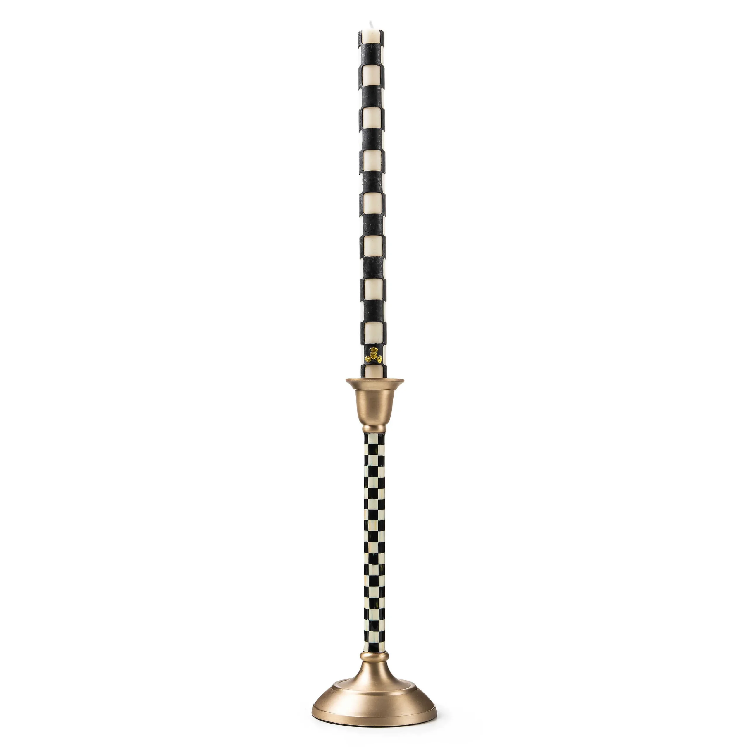 MacKenzie-Childs Courtly Check Medium Candlestick| Candles & Fragrances|Room Accents