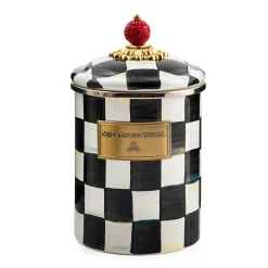 MacKenzie-Childs Courtly Check Medium Canister| Room Accents|Kitchen Storage & Organization