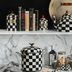 MacKenzie-Childs Courtly Check Medium Canister| Room Accents|Kitchen Storage & Organization