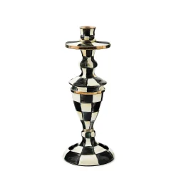 MacKenzie-Childs Courtly Check Medium Enamel Candlestick| Candles & Fragrances|Table Accessories