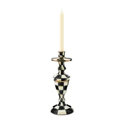 MacKenzie-Childs Courtly Check Medium Enamel Candlestick| Candles & Fragrances|Table Accessories