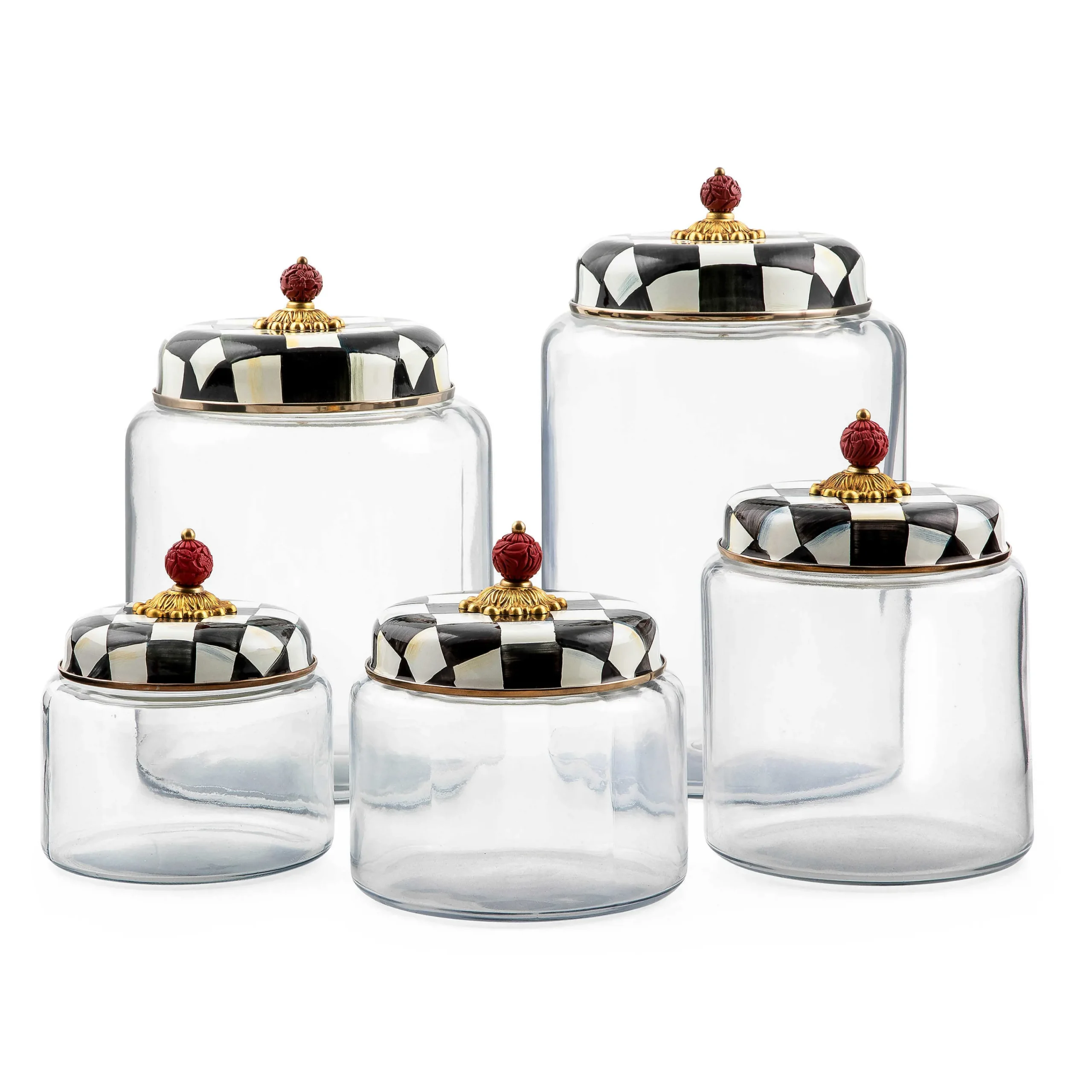 MacKenzie-Childs Courtly Check Medium Kitchen Canister| Room Accents