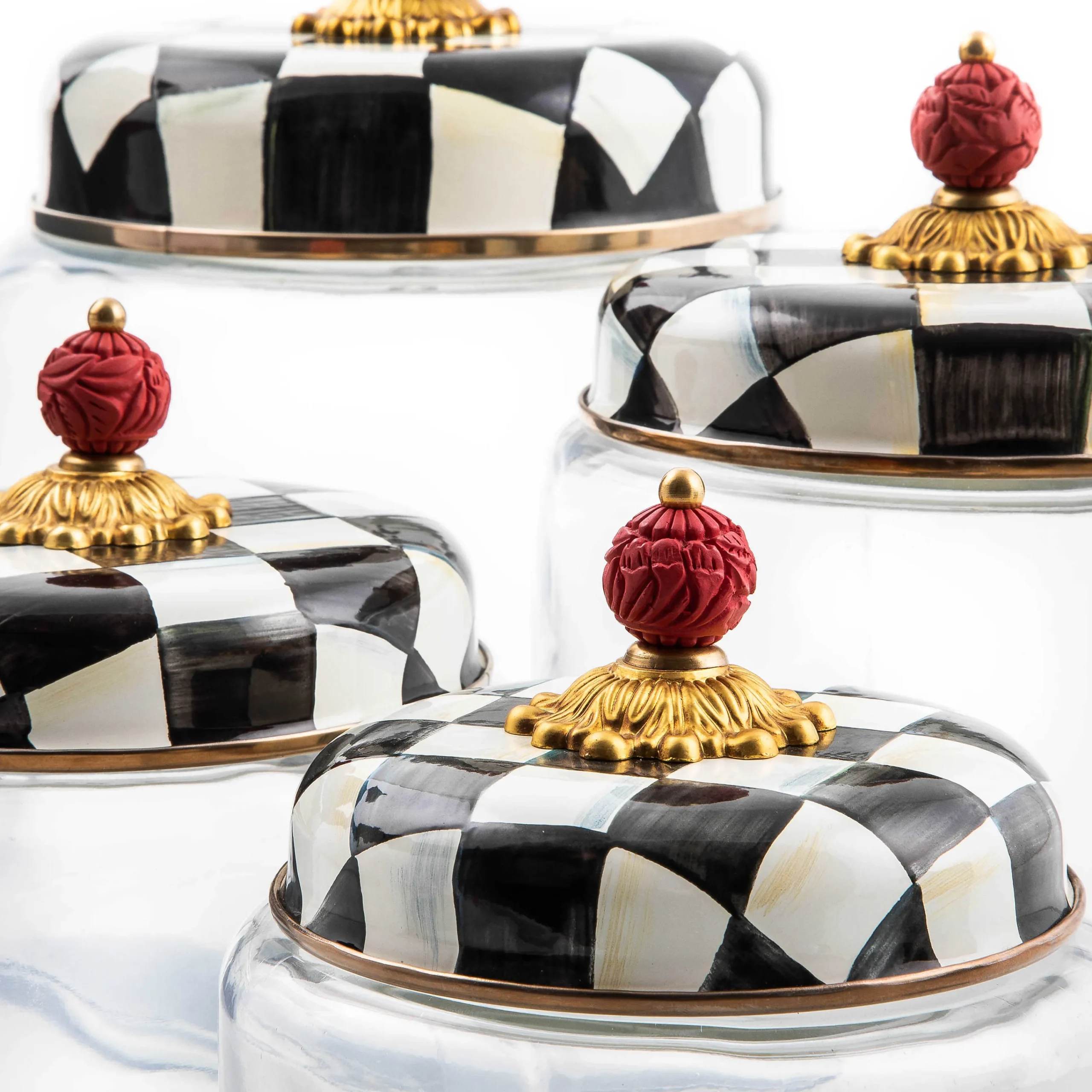 MacKenzie-Childs Courtly Check Medium Kitchen Canister| Room Accents