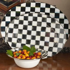 MacKenzie-Childs Courtly Check Medium Oval Platter| Bar Entertaining|Serveware