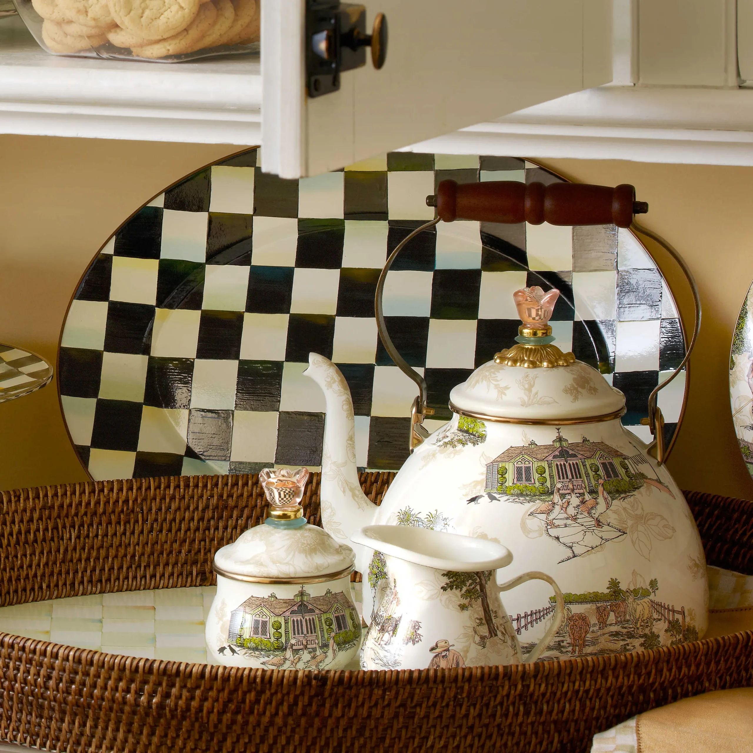 MacKenzie-Childs Courtly Check Medium Oval Platter| Bar Entertaining|Serveware