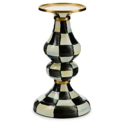 MacKenzie-Childs Courtly Check Medium Pillar Candlestick| Candles & Fragrances|Table Accessories
