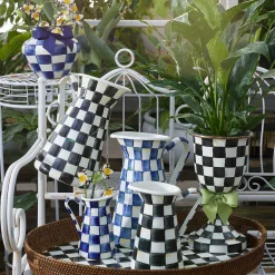 MacKenzie-Childs Courtly Check Medium Practical Pitcher| Bar Entertaining|Serveware