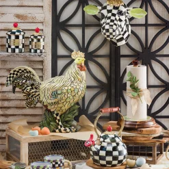 MacKenzie-Childs Courtly Check Mini Canister| Room Accents|Kitchen Storage & Organization