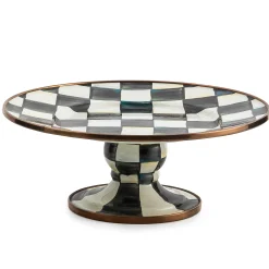 MacKenzie-Childs Courtly Check Mini Pedestal Platter| Serveware