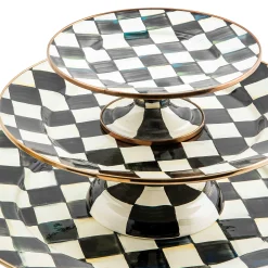 MacKenzie-Childs Courtly Check Mini Pedestal Platter| Serveware