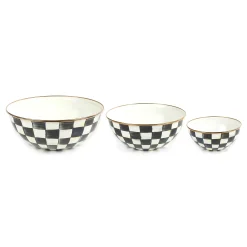 MacKenzie-Childs Courtly Check Mixing Bowls, Set of 3| Kitchen & Dining Sets|Serveware