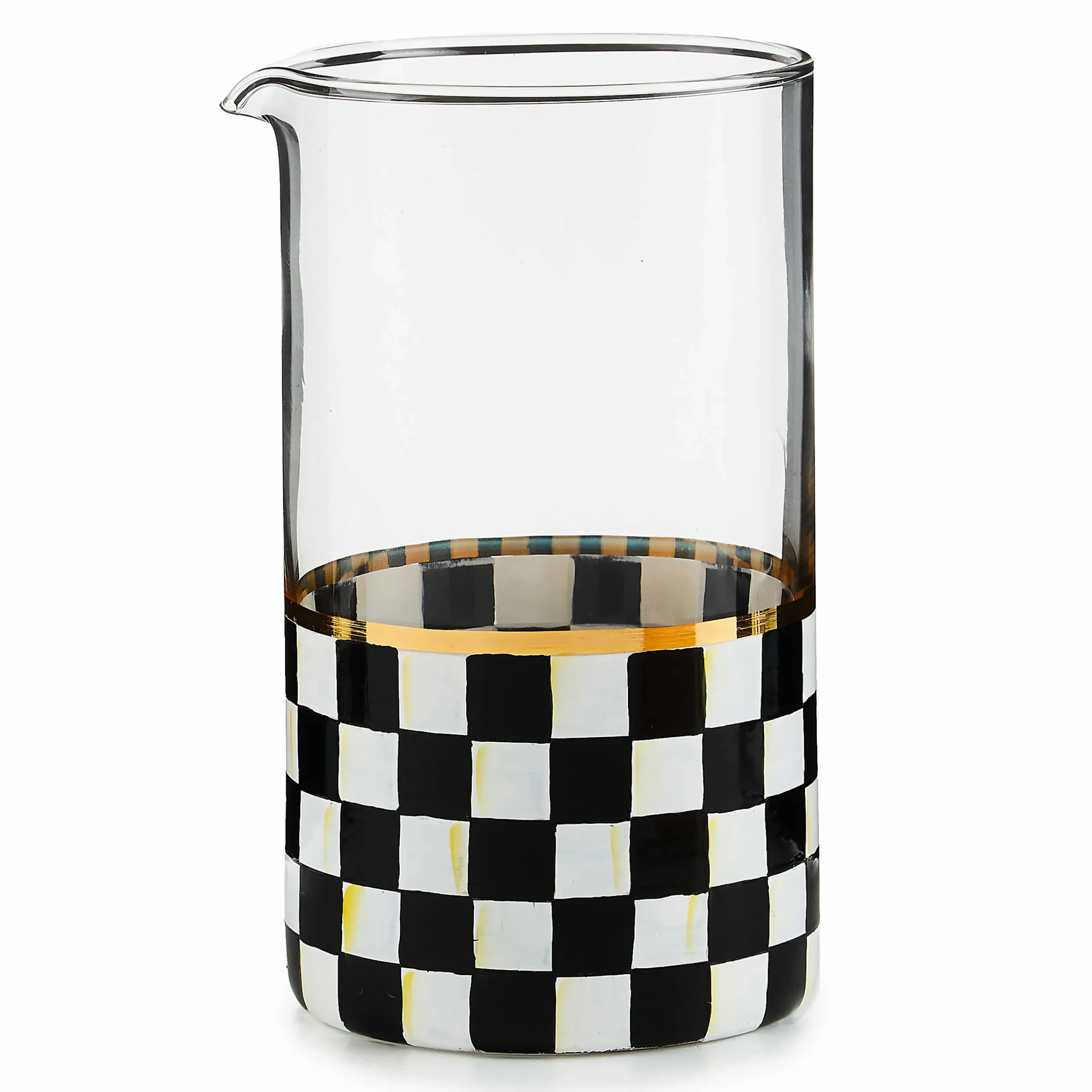 MacKenzie-Childs Courtly Check Mixing Glass| Fall Entertaining|Bar Entertaining