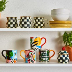 MacKenzie-Childs Courtly Check Mug| The Coffee Shop|Fall Entertaining