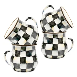 MacKenzie-Childs Courtly Check Mugs, Set of 4| Kitchen & Dining Sets|The Coffee Shop