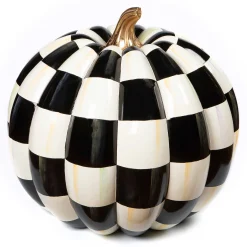 MacKenzie-Childs Courtly Check Outdoor Pumpkin| The Halloween Shop|The Fall Shop