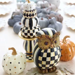 MacKenzie-Childs Courtly Check Owl| The Halloween Shop|The Fall Shop