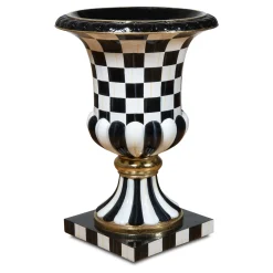 MacKenzie-Childs Courtly Check Pedestal Urn| Spring|Outdoor