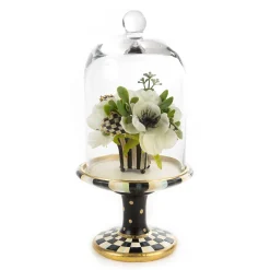 MacKenzie-Childs Courtly Check Pedestal with Cloche| Room Accents