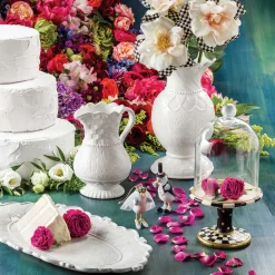 MacKenzie-Childs Courtly Check Pedestal with Cloche| Room Accents
