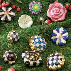 MacKenzie-Childs Courtly Check Petit Four Round Knob| Finishing Touches|Room Accents