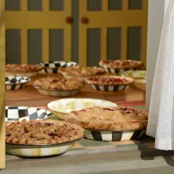 MacKenzie-Childs Courtly Check Pie Plate| Fall Entertaining|Cookware & Bakeware