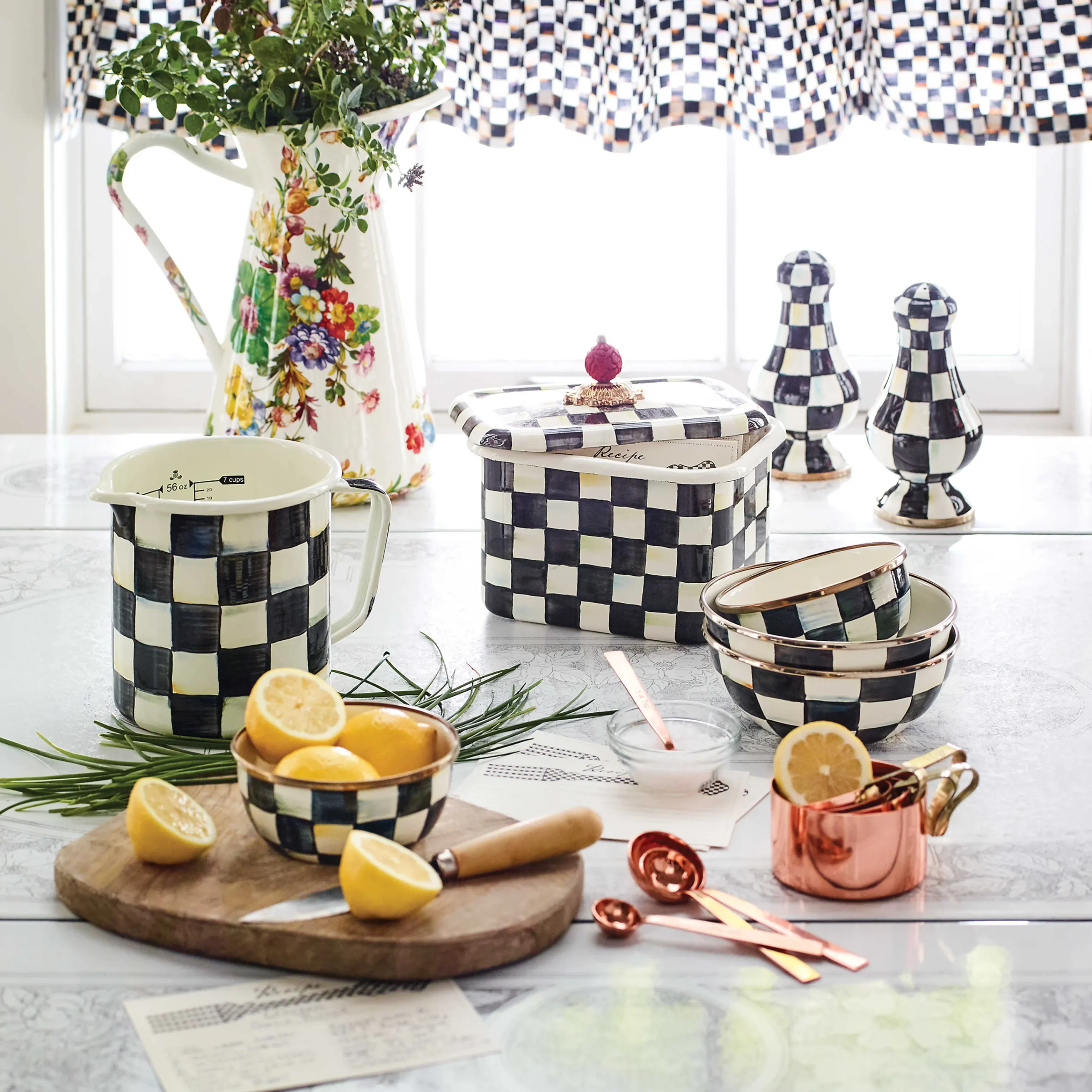MacKenzie-Childs Courtly Check Pinch Bowl| Bar Entertaining|Serveware
