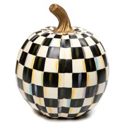MacKenzie-Childs Courtly Check Pumpkin - Small| Pumpkins|The Halloween Shop
