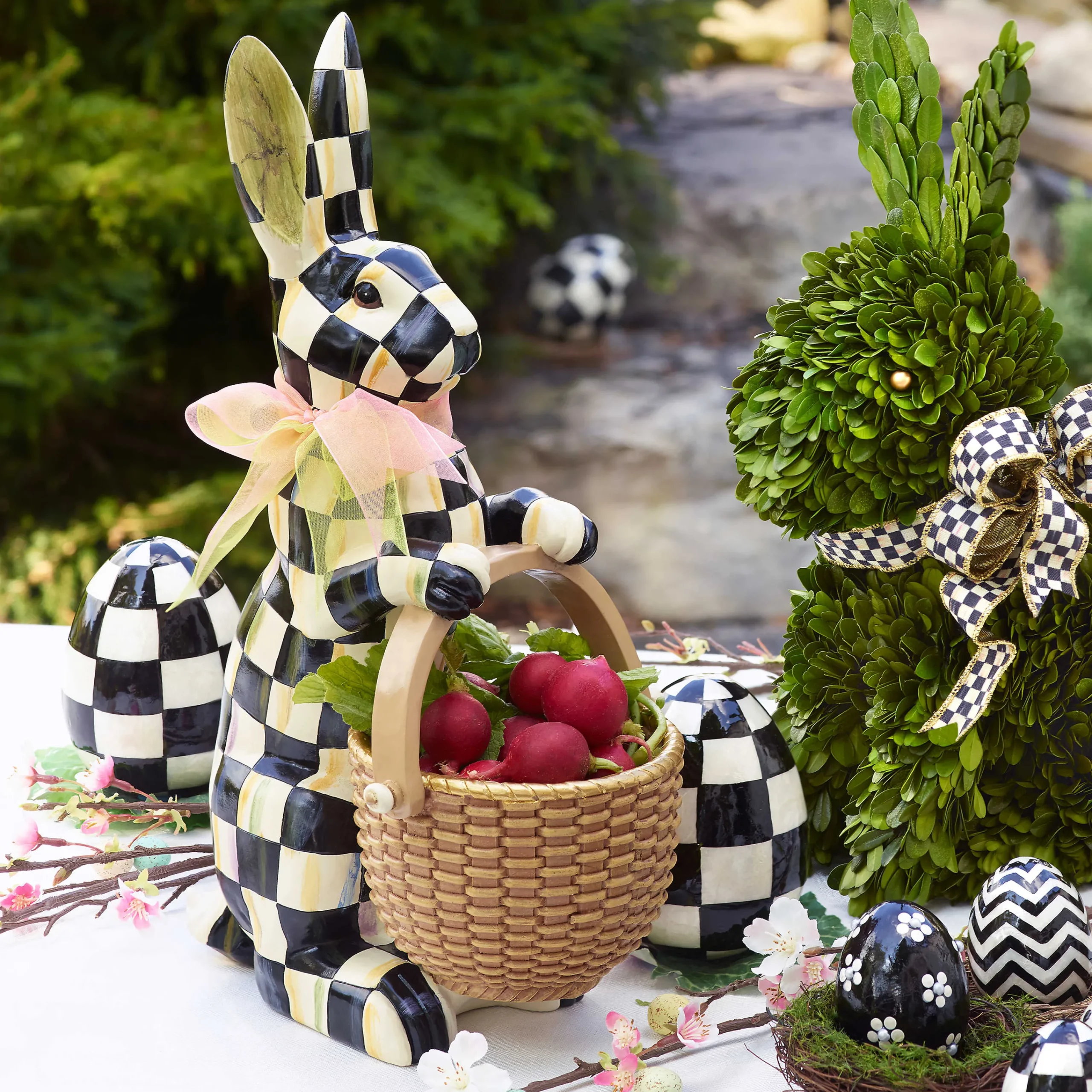 MacKenzie-Childs Courtly Check Rabbit| Easter|Spring