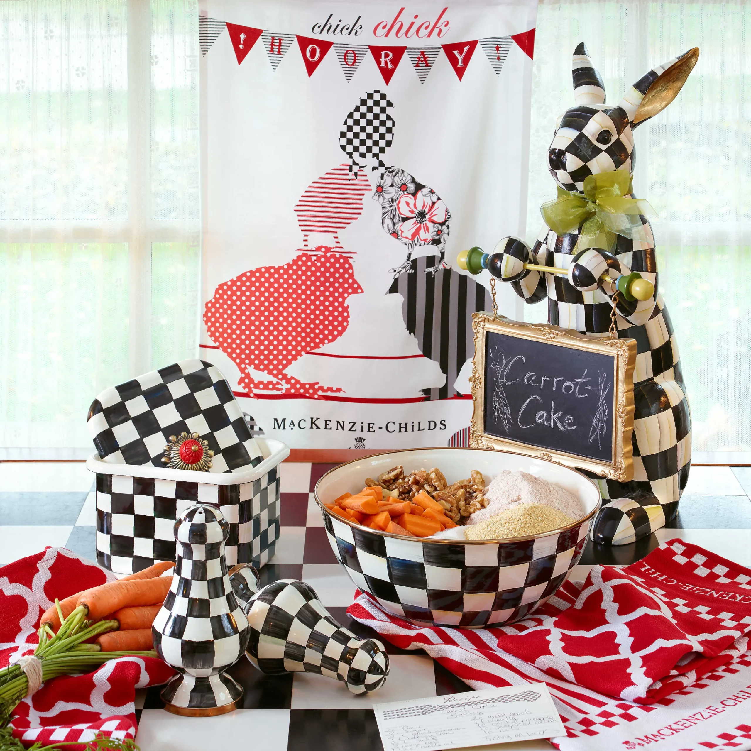 MacKenzie-Childs Courtly Check Recipe Box| Kitchen Storage & Organization